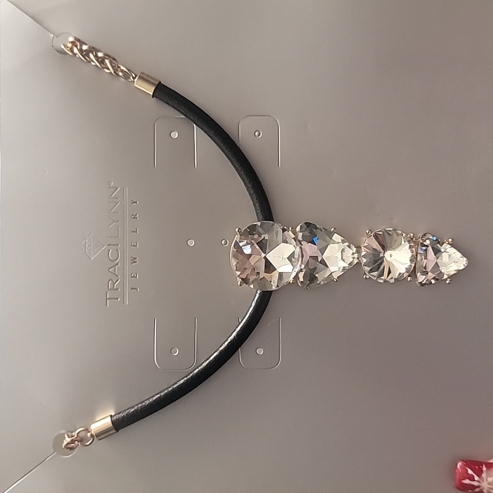 Traci lynn double diamond necklace